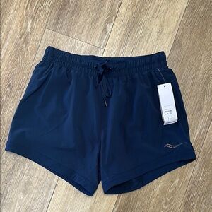 Saucony Dark Blue Athletic Shorts